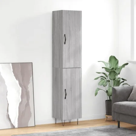 Aparador alto madera contrachapada gris Sonoma 34,5x34x180 cm de , Aparadores - Ref: Foro24-3198823, Precio: 102,11 €, Descue...