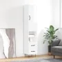 Aparador alto madera contrachapada blanco brillo 34,5x34x180 cm by , Sideboards - Ref: Foro24-3198947, Price: 114,66 €, Disco...