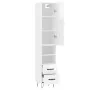 Aparador alto madera contrachapada blanco brillo 34,5x34x180 cm by , Sideboards - Ref: Foro24-3198947, Price: 114,66 €, Disco...