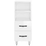 Aparador alto madera contrachapada blanco brillo 34,5x34x180 cm by , Sideboards - Ref: Foro24-3198947, Price: 114,66 €, Disco...