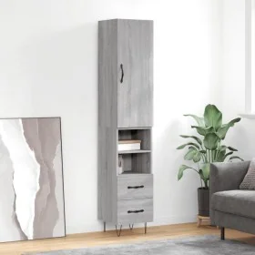 Aparador alto madera contrachapada gris Sonoma 34,5x34x180 cm von , Sideboards - Ref: Foro24-3198951, Preis: 102,03 €, Rabatt: %