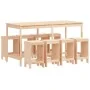 Set de mesa y taburetes altos jardín 9 pzas madera maciza pino von , Gartensets - Ref: Foro24-3157757, Preis: 521,82 €, Rabat...