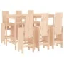 Set de mesa y taburetes altos jardín 7 pzas madera maciza pino by , Garden sets - Ref: Foro24-3157781, Price: 488,82 €, Disco...