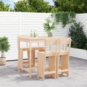 Set de mesa y taburetes altos jardín 5 pzas madera maciza pino by , Garden sets - Ref: Foro24-3157805, Price: 317,71 €, Disco...