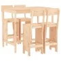Set de mesa y taburetes altos jardín 5 pzas madera maciza pino by , Garden sets - Ref: Foro24-3157805, Price: 317,66 €, Disco...