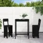 Set de mesa y taburetes altos jardín 3 pzas madera pino negro by , Garden sets - Ref: Foro24-3157797, Price: 228,64 €, Discou...