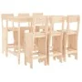 Set de mesa y taburetes altos jardín 7 pzas madera maciza pino by , Garden sets - Ref: Foro24-3157811, Price: 460,26 €, Disco...