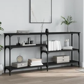 Mesa consola madera de ingeniería negra 160x29x75 cm by , Side tables - Ref: Foro24-834085, Price: 79,39 €, Discount: %