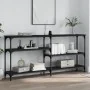 Mesa consola madera de ingeniería negra 160x29x75 cm de , Mesas auxiliares - Ref: Foro24-834085, Precio: 79,39 €, Descuento: %