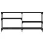 Mesa consola madera de ingeniería negra 160x29x75 cm de , Mesas auxiliares - Ref: Foro24-834085, Precio: 79,39 €, Descuento: %
