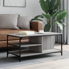 Mesa de centro madera contrachapada gris Sonoma 100x50x45 cm by , Coffee table - Ref: Foro24-835307, Price: 58,91 €, Discount: %