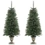Árboles de Navidad artificiales 2 uds corona, guirnalda y LED by , Christmas trees - Ref: Foro24-344648, Price: 111,55 €, Dis...
