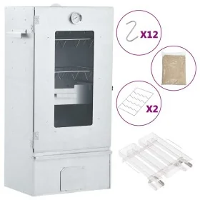 Horno ahumador de BBQ con generador humo frío acero galvanizado by , Barbecues - Ref: Foro24-3200759, Price: 192,96 €, Discou...