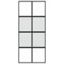 Puerta corredera vidrio templado y aluminio negra 90x205 cm de , Puertas para el hogar - Ref: Foro24-155223, Precio: 199,77 €...