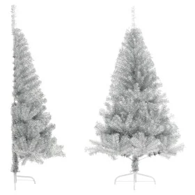 Medio árbol de Navidad artificial con soporte PET plata 180 cm von , Weihnachtsbäume - Ref: Foro24-344697, Preis: 38,71 €, Ra...