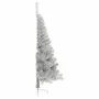 Medio árbol de Navidad artificial con soporte PET plata 180 cm by , Christmas trees - Ref: Foro24-344697, Price: 38,71 €, Dis...