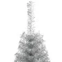 Medio árbol de Navidad artificial con soporte PET plata 180 cm by , Christmas trees - Ref: Foro24-344697, Price: 38,71 €, Dis...