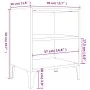 Mesitas de noche con patas de metal 2 uds blanco 40x30x50 cm by , Nightstands - Ref: Foro24-805798, Price: 56,02 €, Discount: %