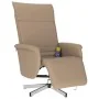 Sillón reclinable masaje reposapiés cuero sintético capuchino by , Armchairs - Ref: Foro24-356652, Price: 234,61 €, Discount: %