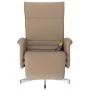 Sillón reclinable masaje reposapiés cuero sintético capuchino by , Armchairs - Ref: Foro24-356652, Price: 234,61 €, Discount: %