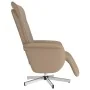 Sillón reclinable masaje reposapiés cuero sintético capuchino by , Armchairs - Ref: Foro24-356652, Price: 234,61 €, Discount: %