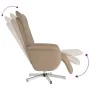 Sillón reclinable masaje reposapiés cuero sintético capuchino by , Armchairs - Ref: Foro24-356652, Price: 234,61 €, Discount: %