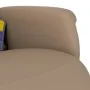 Sillón reclinable masaje reposapiés cuero sintético capuchino by , Armchairs - Ref: Foro24-356652, Price: 234,61 €, Discount: %