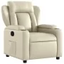 Sillón reclinable de cuero sintético crema by , Armchairs - Ref: Foro24-372428, Price: 200,97 €, Discount: %