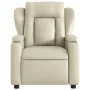 Sillón reclinable de cuero sintético crema by , Armchairs - Ref: Foro24-372428, Price: 200,97 €, Discount: %