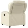 Sillón reclinable de cuero sintético crema by , Armchairs - Ref: Foro24-372428, Price: 200,97 €, Discount: %