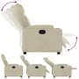 Sillón reclinable de cuero sintético crema by , Armchairs - Ref: Foro24-372428, Price: 200,97 €, Discount: %