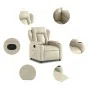 Sillón reclinable de cuero sintético crema by , Armchairs - Ref: Foro24-372428, Price: 200,97 €, Discount: %