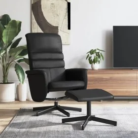 Sillón reclinable con reposapiés cuero sintético negro by , Armchairs - Ref: Foro24-356708, Price: 159,66 €, Discount: %