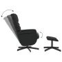 Sillón reclinable con reposapiés cuero sintético negro by , Armchairs - Ref: Foro24-356708, Price: 159,66 €, Discount: %