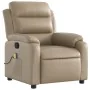 Sillón de masaje reclinable cuero sintético color capuchino by , Armchairs - Ref: Foro24-373499, Price: 241,25 €, Discount: %