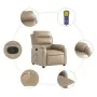 Sillón de masaje reclinable cuero sintético color capuchino by , Armchairs - Ref: Foro24-373499, Price: 241,25 €, Discount: %