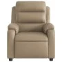 Sillón de masaje reclinable cuero sintético color capuchino by , Armchairs - Ref: Foro24-373499, Price: 241,25 €, Discount: %