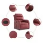 Sillón reclinable de cuero sintético rojo tinto de , Sillones - Ref: Foro24-373490, Precio: 220,91 €, Descuento: %