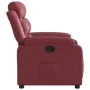 Sillón reclinable de cuero sintético rojo tinto de , Sillones - Ref: Foro24-373490, Precio: 220,91 €, Descuento: %