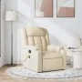 Sillón de masaje reclinable de tela crema de , Sillones - Ref: Foro24-373595, Precio: 252,64 €, Descuento: %