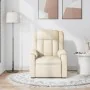 Sillón de masaje reclinable de tela crema de , Sillones - Ref: Foro24-373595, Precio: 252,64 €, Descuento: %