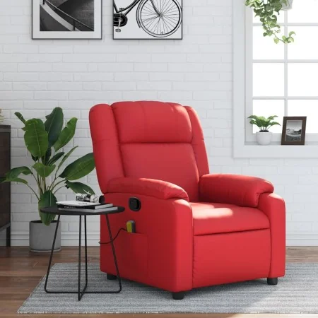 Sillón de masaje reclinable cuero sintético rojo von , Sessel - Ref: Foro24-373534, Preis: 224,79 €, Rabatt: %