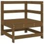 Sofá de esquina de madera maciza de pino marrón miel by , Modular outdoor sofas - Ref: Foro24-825474, Price: 53,82 €, Discoun...