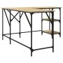 Escritorio madera de ingeniería roble Sonoma 139x139x75 cm von , Schreibtische - Ref: Foro24-837588, Preis: 87,39 €, Rabatt: %
