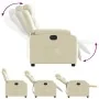 Sillón reclinable eléctrico de cuero sintético crema de , Sillones - Ref: Foro24-3205029, Precio: 274,62 €, Descuento: %