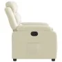 Sillón reclinable eléctrico de cuero sintético crema de , Sillones - Ref: Foro24-3205029, Precio: 274,62 €, Descuento: %