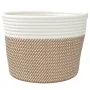 Cestas de almacenaje 2 uds algodón marrón y blanco Ø24x18 cm by , Baskets - Ref: Foro24-358456, Price: 25,60 €, Discount: %