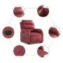 Sillón elevable eléctrico cuero artificial rojo tinto de , Sillones - Ref: Foro24-3205060, Precio: 353,62 €, Descuento: %