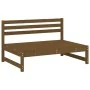 Sofá central de jardín madera maciza pino marrón miel 120x80 cm von , Modulare Sofas für den Außenbereich - Ref: Foro24-82570...