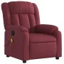 Sillón de masaje reclinable eléctrico tela rojo tinto de , Sillones - Ref: Foro24-3205307, Precio: 271,91 €, Descuento: %